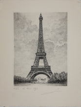 Load image into Gallery viewer, Luc. Paris. La tour Eiffel. Etching. XX C.