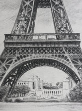 Load image into Gallery viewer, Luc. Paris. La tour Eiffel. Etching. XX C.