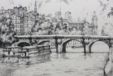 Load image into Gallery viewer, R. Manuel. Pont Neuf and ile de la Cite in Paris. Etching. XX C.