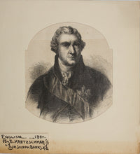 Load image into Gallery viewer, Eduard Kretzschmar. Portrait of Sir Joseph Banks, K.B. Engraving. 1840th.