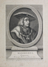 Load image into Gallery viewer, Monogrammist LM, after. Portrait of Maximilien I, Empereur. Engraving by René Gaillard. 1755 -1777.