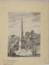 Load image into Gallery viewer, Jan Frans van Bloemen. Italianate landscape with an obelisk. Etching. 1689 - 1749.