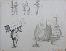 Load image into Gallery viewer, Stefano Della Bella. Studies of figures. Etching. Mid XVII C.
