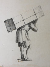 Load image into Gallery viewer, Stefano Della Bella. Studies of figures. Etching. Mid XVII C.