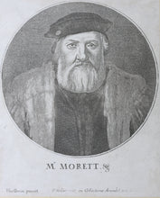Load image into Gallery viewer, Hans Holbein the Younger, after. Bearded Man. Mr. Morrett. Etchings by Wenceslaus Hollar. 1647.