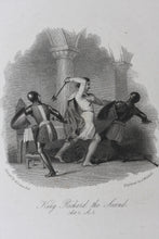Load image into Gallery viewer, Abraham Cooper, after. Shakespeare. King Richard the Second. Act 5. Sc.5. Engraving and etching by James Mitchell. 1826.
