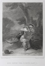 Load image into Gallery viewer, Robert Smirke, after. Shakespeare. King Henry the Fourth, part 1. Falstaff. Engraving by Charles Heath. 1825.