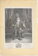 Load image into Gallery viewer, Rembrandt Harmensz van Rijn, after. Le père de Rembrandt. Engraving by Pierre Louis de Surugue. 1759.