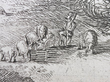 Load image into Gallery viewer, Jan Baptist Bonnecroy. Landscape with a shepherd. Etching. 1632-1676.