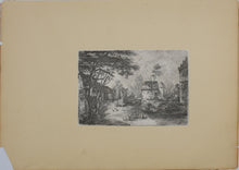 Load image into Gallery viewer, Jan Baptist Bonnecroy. Landscape with a shepherd. Etching. 1632-1676.