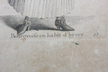 Load image into Gallery viewer, Johann Rudolf Huber, after. Bourgeoise en habit d'hyver. Engraved by Johann Rudolf Schellenberg. Basel, 1798.