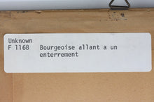Load image into Gallery viewer, Johann Rudolf Huber, after. Bourgeoise allant à un enterrement. Engraved by Johann Rudolf Schellenberg. Basel, 1798.