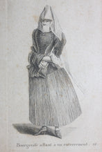 Load image into Gallery viewer, Johann Rudolf Huber, after. Bourgeoise allant à un enterrement. Engraved by Johann Rudolf Schellenberg. Basel, 1798.