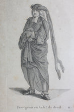 Load image into Gallery viewer, Johann Rudolf Huber, after. Bourgeois en habit de deuil. Engraved Johann Rudolf Schellenberg. Basel, 1798.