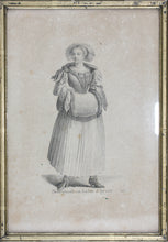 Load image into Gallery viewer, Johann Rudolf Huber, after. Bourgeoise en habit d'hyver. Engraved by Johann Rudolf Schellenberg. Basel, 1798.