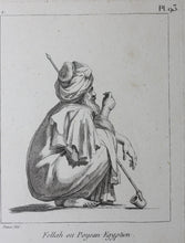 Load image into Gallery viewer, Baron Dominique Vivant Denon. Fellah ou Paysan Égyptien and four other engravings. 1802