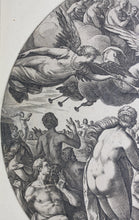 Load image into Gallery viewer, Jan van der Straet, after. The Raising of the Dead. Engraving by Hendrik Goltzius. 1577 (circa).