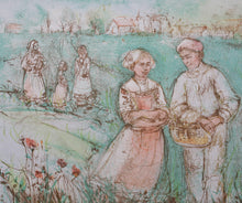 Load image into Gallery viewer, Edna Hibel Plotkin. Friesland. Color lithograph. 1977.