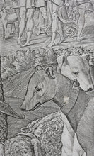 Load image into Gallery viewer, Luca Penni, after. Allegory of the Hunt. Engraving by Giorgio Ghisi. 1556.