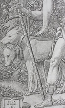 Load image into Gallery viewer, Luca Penni, after. Allegory of the Hunt. Engraving by Giorgio Ghisi. 1556.