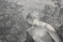 Load image into Gallery viewer, Jean Raoux, after. Bethsabee au bain. Engraved by Jacques Chéreau. XVIII Century.
