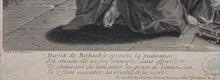 Load image into Gallery viewer, Jean Raoux, after. Bethsabee au bain. Engraved by Jacques Chéreau. XVIII Century.