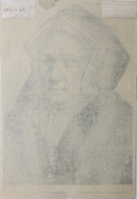 Load image into Gallery viewer, Hans Holbein the Younger, after. Portrait of Lady Margaret Butts. Etching by Wenceslaus Hollar. 1649.