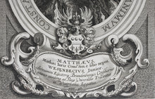 Load image into Gallery viewer, Anselmus Van Hulle, after. Portrait of Matthäus Wesenbeck. Engraving by Pieter de Bailliu. 1649..