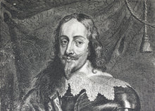 Load image into Gallery viewer, Anthony van Dyck, after. Portrait of Charles I. Engraving by Jan Meyssens. 1633-1670.