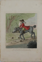 Load image into Gallery viewer, Henry William Bunbury, after. How to ride genteel and agreeable down Hill. Colored engraving. 1786.