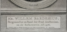 Load image into Gallery viewer, Jacob Houbraken. Portrait of Willem Bardesius. Engraving. 1749 - 1759 and/or 1796.