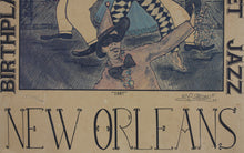 Load image into Gallery viewer, George Luttrell II. Le Mardi Gras, Basin Street Jazz, Bourbon Street. Original Vintage Poster. 1987.