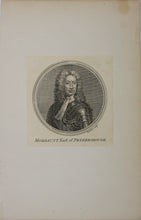 Load image into Gallery viewer, Sir Godfrey Kneller, after. Jacob Houbraken, after. Portrait of Charles Mordaunt, 3rd Earl of Peterborough. Engraving by Antoine Benoist. 1757.