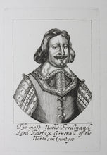 Load image into Gallery viewer, Richard Sawyer. Portrait of Ferdinando, 2nd Baron Fairfax. Engraving. 1800-1850.