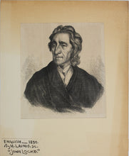 Load image into Gallery viewer, Portrait of John Locke. Wood engraving. 1877.
