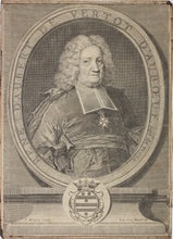 Load image into Gallery viewer, Jacques François Delyen, after. Portrait of René Aubert de Vertot. Engraving by Laurent Cars. 1726.