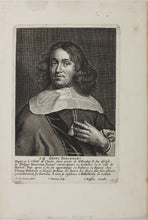 Load image into Gallery viewer, Self-portrait of Hendrick Berckman. Engraving by Conraad Waumans. 1662.