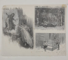 Load image into Gallery viewer, Henry Wolf. Three wood engravings on one sheet. Trial proofs. Late 19th to early 20th century.