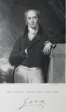 Load image into Gallery viewer, Sir Thomas Lawrence, after. Portrait of Charles Grey, Earl Grey. Engraving by John Cochran. 1844.