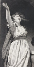 Load image into Gallery viewer, John Opie, after. Joan of Arc declaring her mission. Engraving by Thomas Holloway. 1796.