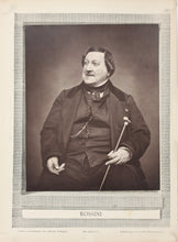 Load image into Gallery viewer, Étienne Carjat. Photo portrait of Rossini. Woodburytype. Ca. 1862.