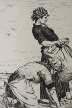Load image into Gallery viewer, Pierre Billet. Washerwomen. Etching. 1876.