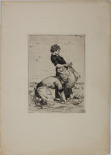 Load image into Gallery viewer, Pierre Billet. Washerwomen. Etching. 1876.