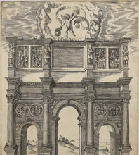 Load image into Gallery viewer, Agostino Veneziano (attributed to), after. Arch of Constantine. Engraving. After 1750.