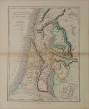 Load image into Gallery viewer, Sidney Hall, after. Map of Palestina Antiqua. Engraving by P.E. Hamm. Mid XIX Century.