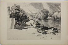 Load image into Gallery viewer, Félix-Henri Bracquemond. La Seine au bas Meudon. Etching. 1868.