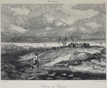 Load image into Gallery viewer, Alexandre-Gabriel Decamps, after. Fox Hunting. Etching by Daniel Mordant. Late 19th to early 20th c.
