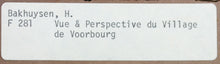Load image into Gallery viewer, Iven (Jan) Besoet. Gezicht van Voorburg. Hand-colored engraving. Published. by H. Bakhuysen. ca. 1760.