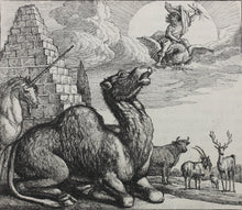 Load image into Gallery viewer, Francis Barlow. LXV. Jupiter and the Camels. From Aesop's Fables. Etching. 1666.