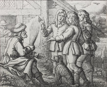 Load image into Gallery viewer, Francis Barlow. LXII. The Old Man and his Sons. From Aesop's Fables. Etching. 1666.
